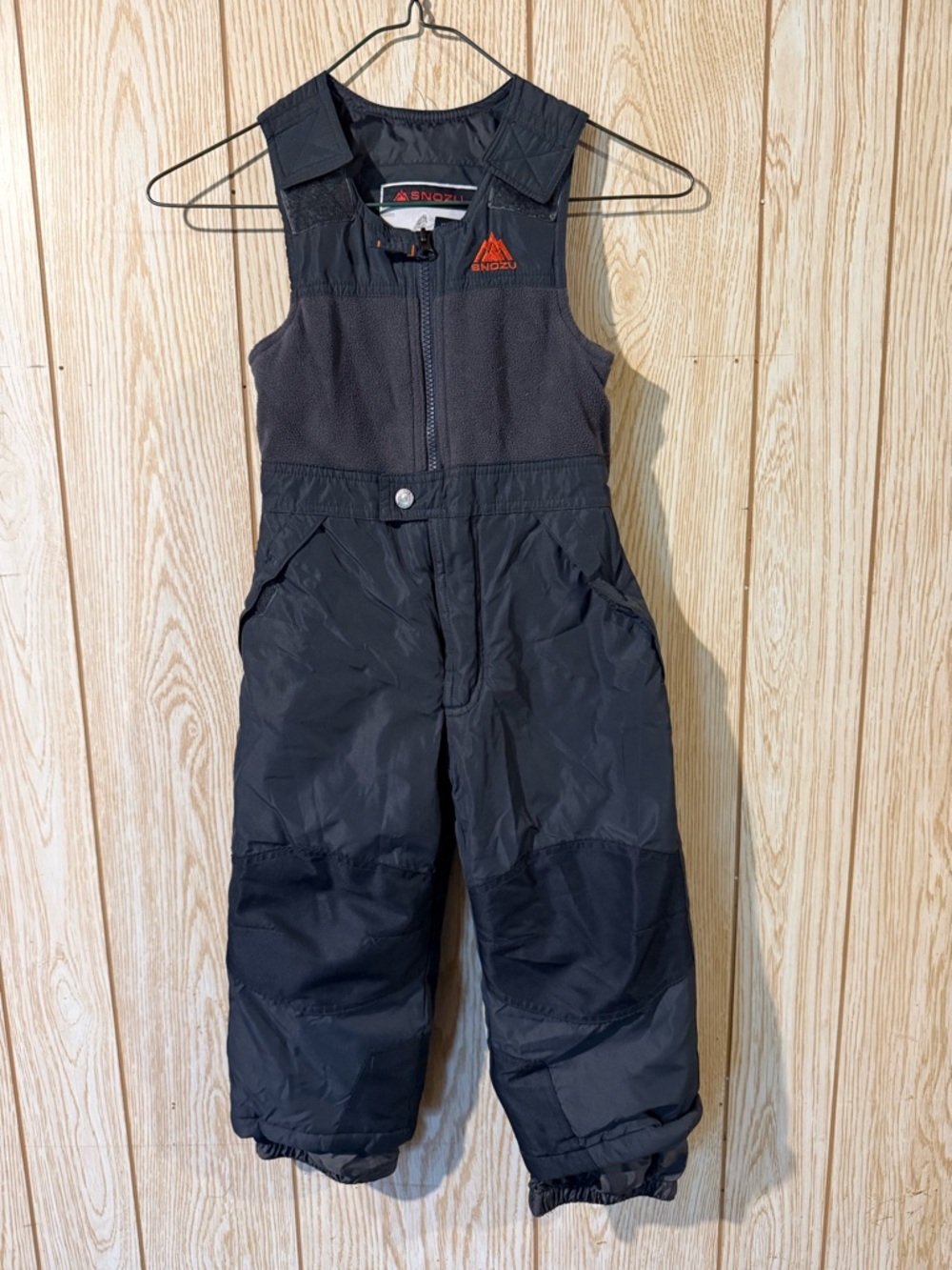 Kids 4T Black Snow Bibs - Snozu